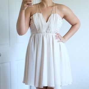 H&M Chiffon Cream Strappy Dress